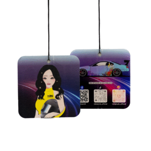 Minvern K Limited Edition Car Air Freshener|Strawberry Scent 🍓 (85mm × 85mm)