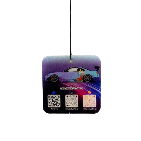 Minvern K Limited Edition Car Air Freshener｜Strawberry Scent 🍓 (85mm × 85mm) - Image 3